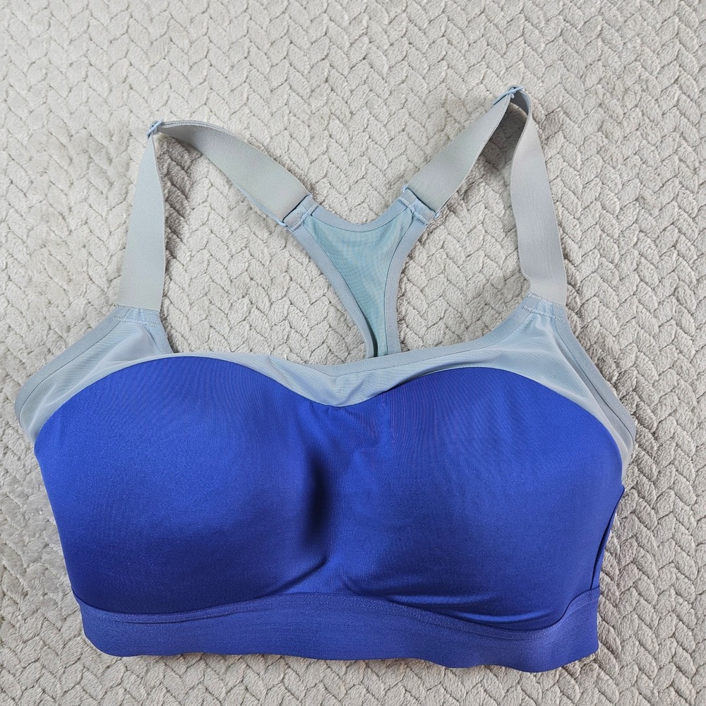 Brooks Dare Underwire Run Bra 2.0 Blue Gray High Impact 34D 350073 Mens